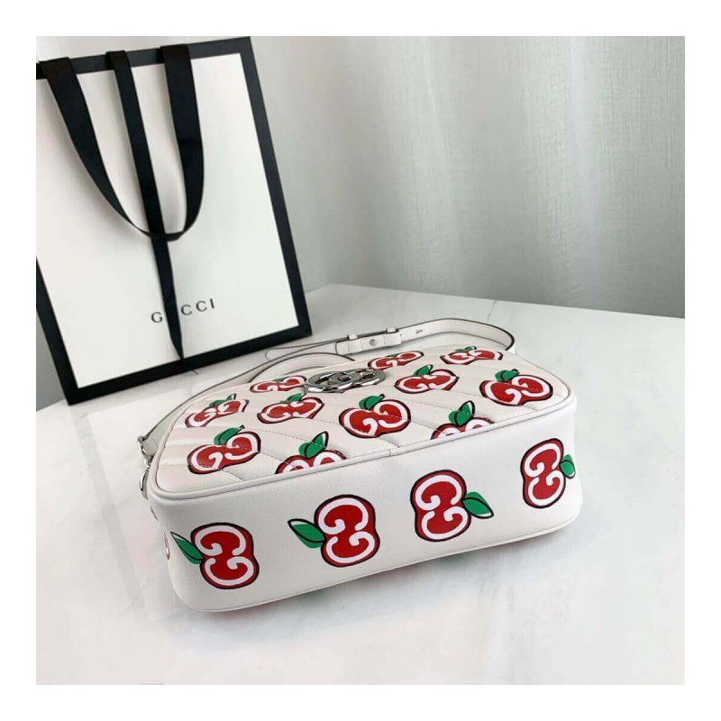 Gucci GG Apple Print GG Marmont Small Shoulder Bag 447632