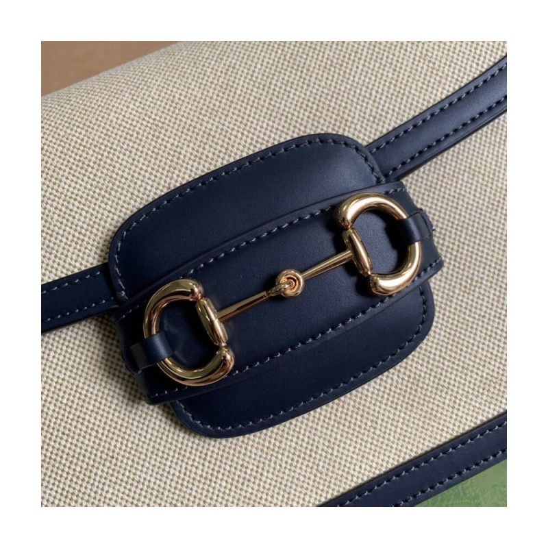 Gucci Horsebit 1955 Small Bag 602204 in Beige Canvas