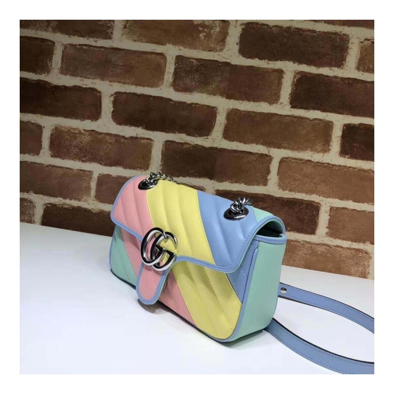 Gucci GG Supreme Mini Bag In Pastel And Rainbow 446744