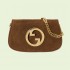 Gucci Blondie shoulder bag in brown suede ‎699268 17IPG 2539