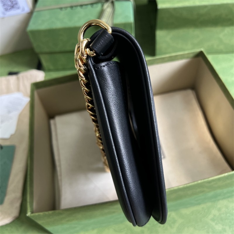 Gucci Blondie shoulder bag in Black leather 699268 UXX0G 1000