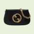 Gucci Blondie shoulder bag in Black leather 699268 UXX0G 1000