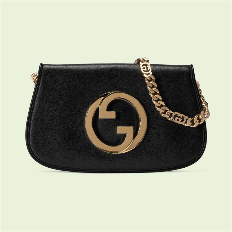 Gucci Blondie shoulder bag in Black leather 699268 UXX0G 1000