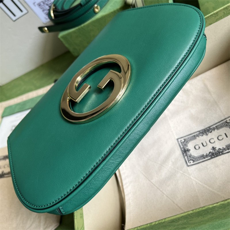 Gucci Blondie shoulder bag in emerald green leather ‎699268 UXX0G 3120