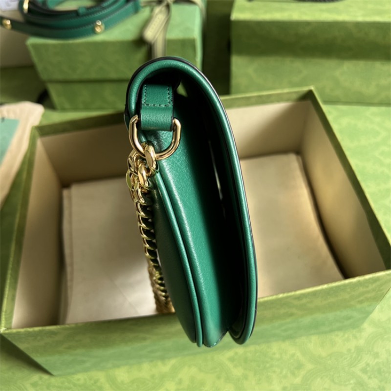 Gucci Blondie shoulder bag in emerald green leather ‎699268 UXX0G 3120