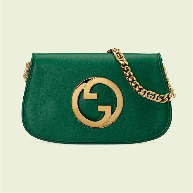 Gucci Blondie shoulder bag in emerald green leather ‎699268 UXX0G 3120