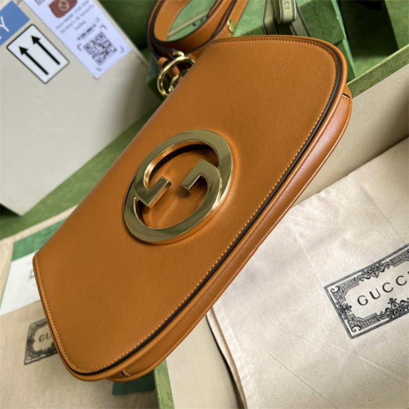 Gucci Blondie shoulder bag in light brown leather ‎‎699268 UXX0G 8351