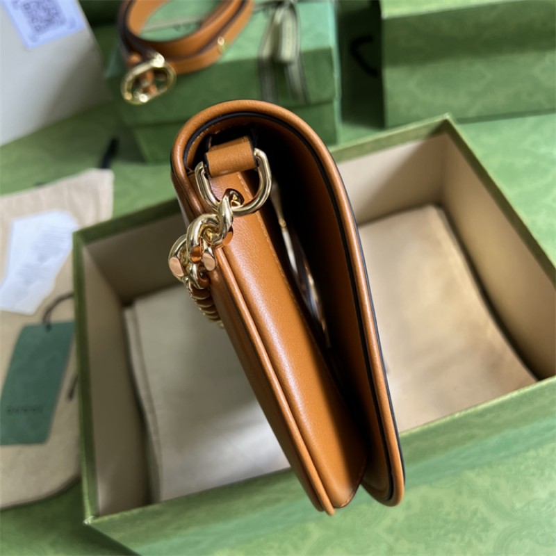 Gucci Blondie shoulder bag in light brown leather ‎‎699268 UXX0G 8351