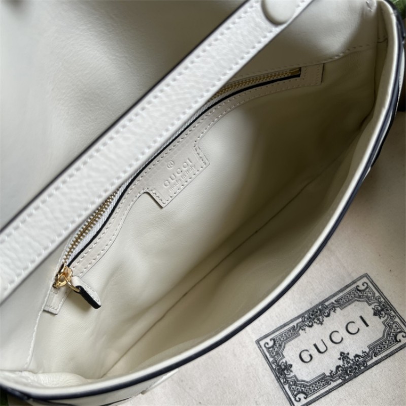 Gucci Blondie shoulder bag in white leather 699268 UXX0G 9022