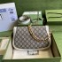 Gucci Blondie shoulder bag in beige and ebony Supreme  699268