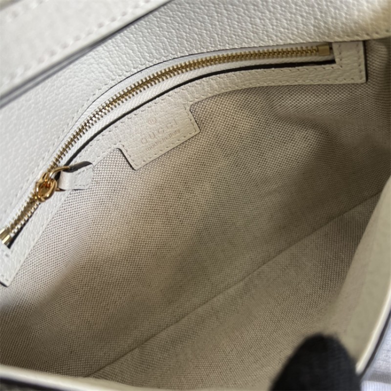 Gucci Blondie shoulder bag in beige and ebony Supreme  699268