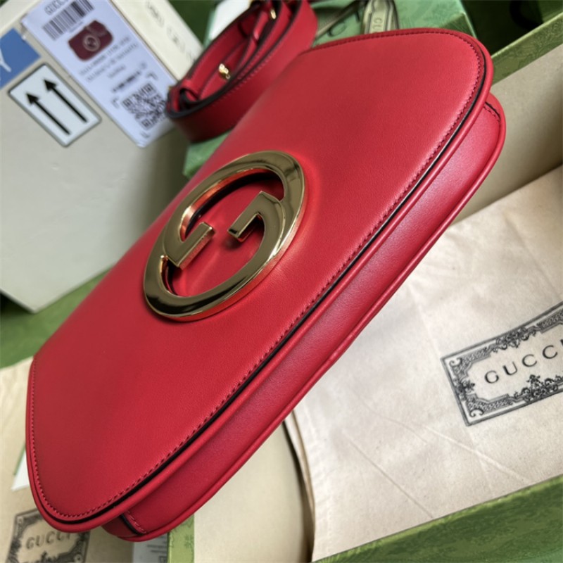 Gucci Blondie shoulder bag in red leather 699268
