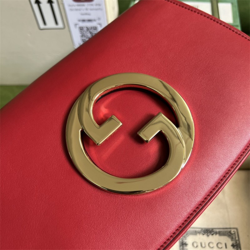 Gucci Blondie shoulder bag in red leather 699268
