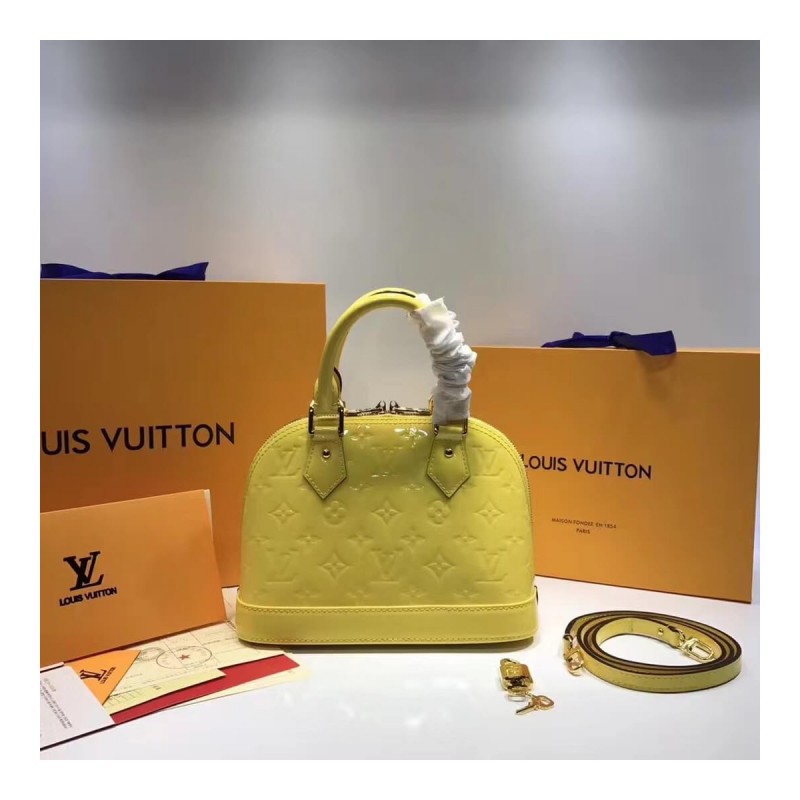 Louis Vuitton Monogram Vernis Alma BB M50415