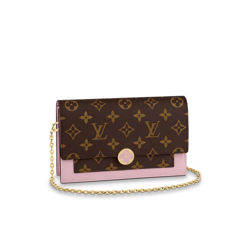 Louis Vuitton Monogram Canvas Flore Chain Wallet M67404 M67405