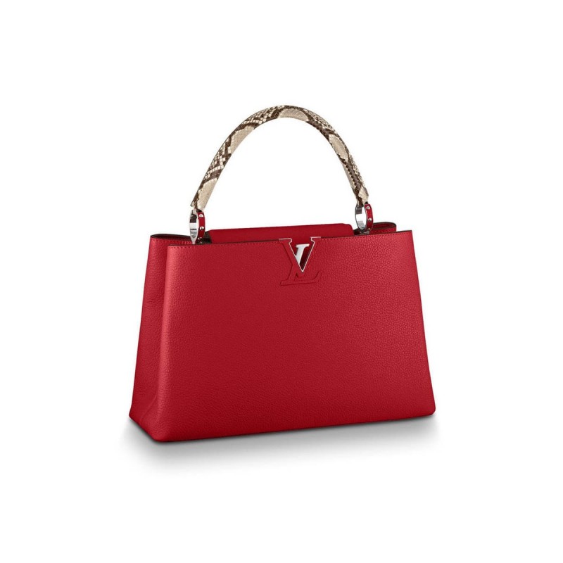 Louis Vuitton Taurillon Leather And Python Capucines MM N91711