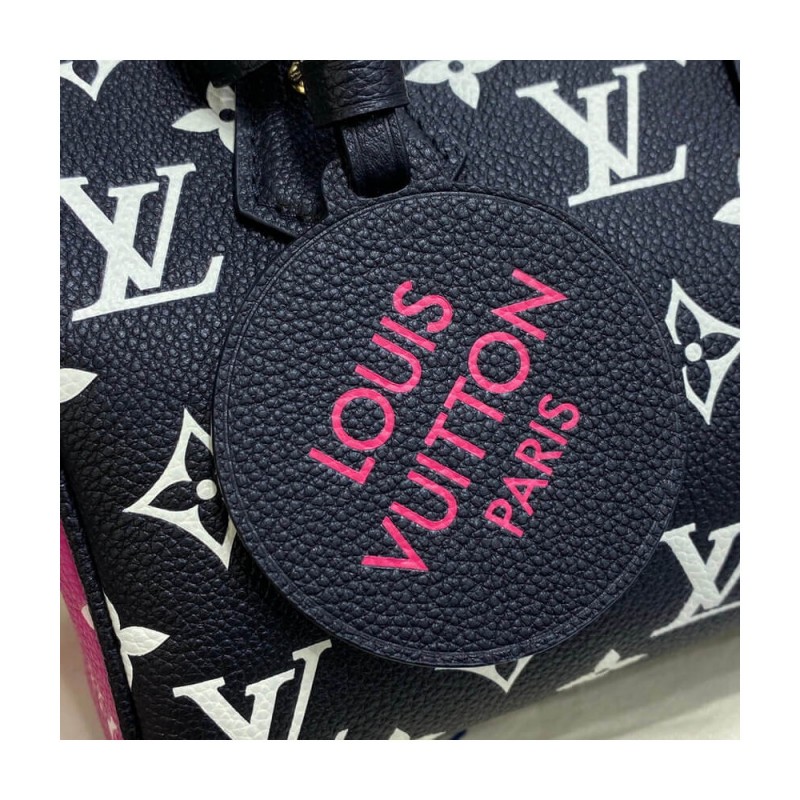 Louis Vuitton Monogram Empreinte Leather Speedy Bandouliere 20 M46118 M46088