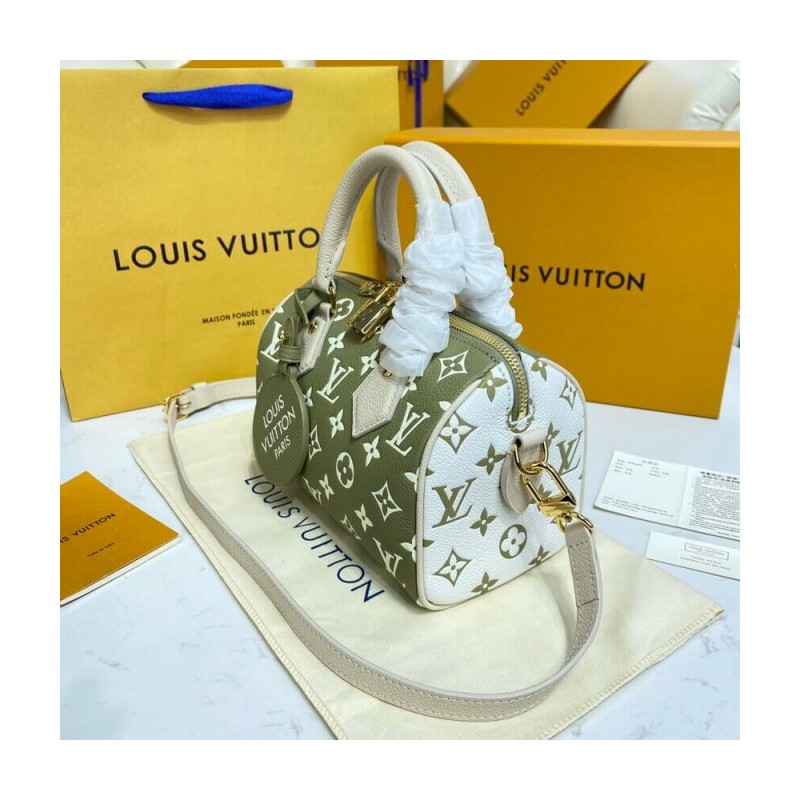 Louis Vuitton Monogram Empreinte Leather Speedy Bandouliere 20 M46118 M46088