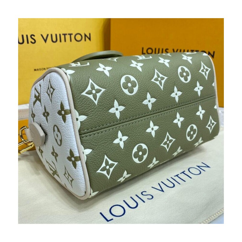 Louis Vuitton Monogram Empreinte Leather Speedy Bandouliere 20 M46118 M46088