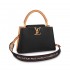 Louis Vuitton Capucines MM M58608 Black/Arizona Beige