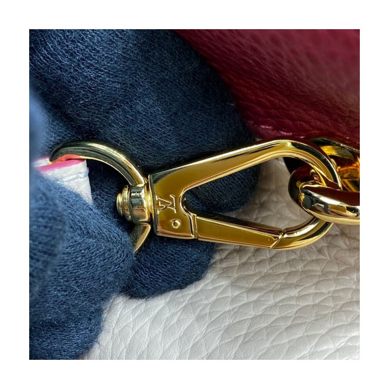 Louis Vuitton Capucines MM M58610 Eggshell/Lie de Vin Red