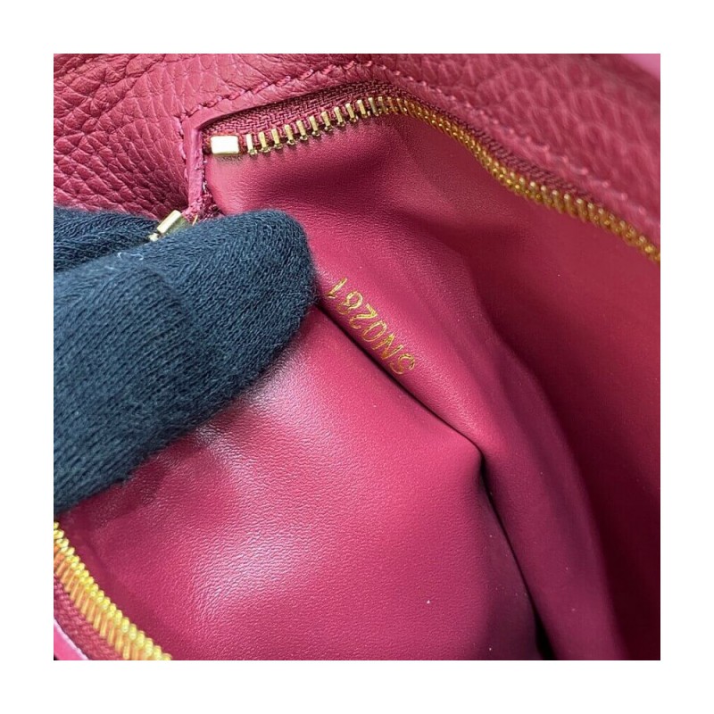 Louis Vuitton Capucines MM M58610 Eggshell/Lie de Vin Red