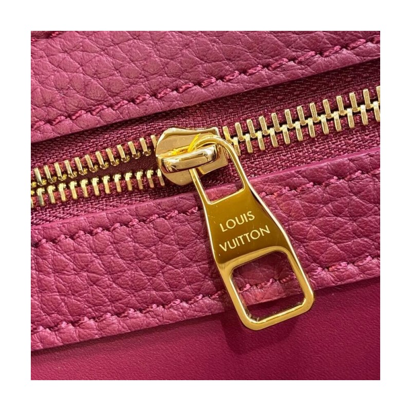 Louis Vuitton Capucines MM M58610 Eggshell/Lie de Vin Red