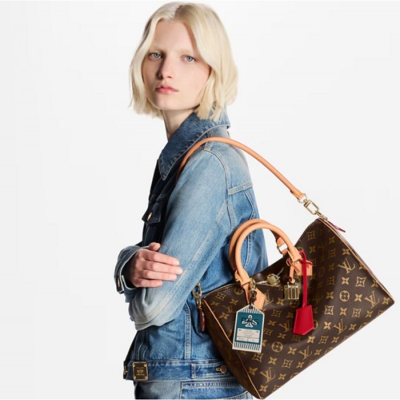 Louis vuitton Monogram Women Handbag  Speedy Soft 30 M11945