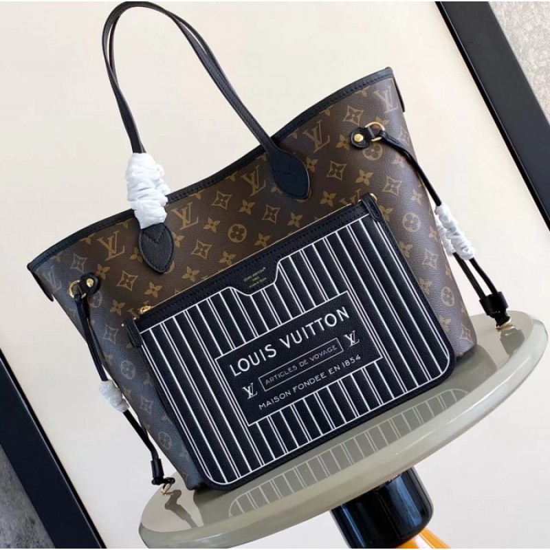 Louis Vuitton Neverfull MM Inside Out Leather Tote M11946