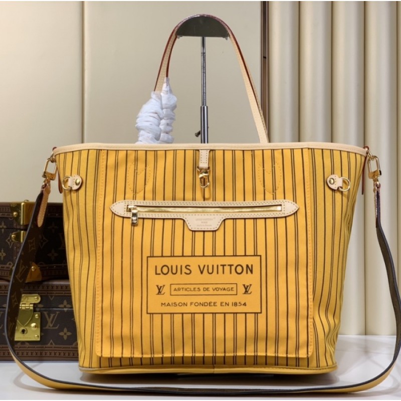 Louis Vuitton Neverfull MM Monogram Inside Out Stripe Tote M11947