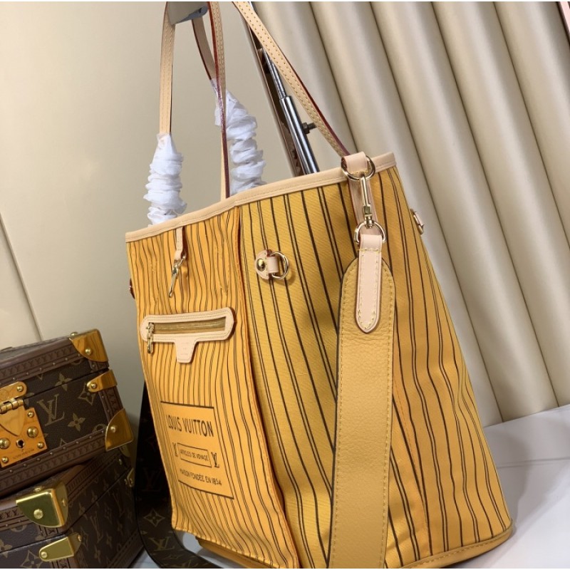Louis Vuitton Neverfull MM Monogram Inside Out Stripe Tote M11947