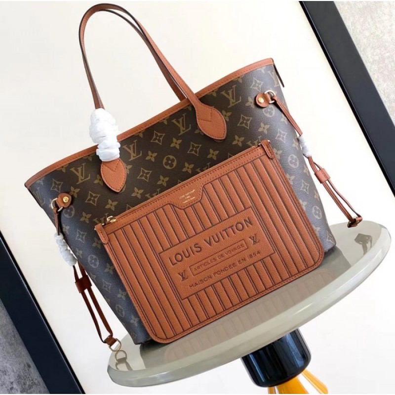 Louis Vuitton Neverfull MM Inside Out Leather Tote M12061