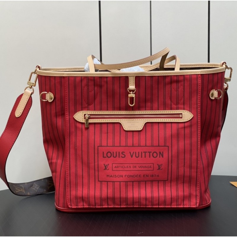 Louis Vuitton Neverfull MM Monogram Inside Out Stripe Tote M12096