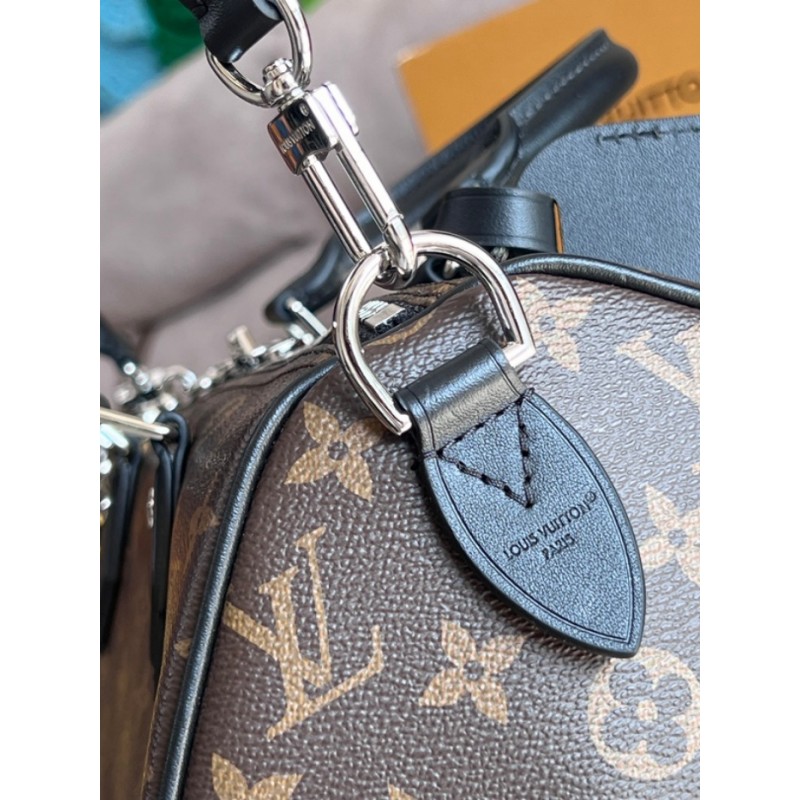 Louis vuitton Dark Monogram Women Handbag Speedy Soft 30 M12243