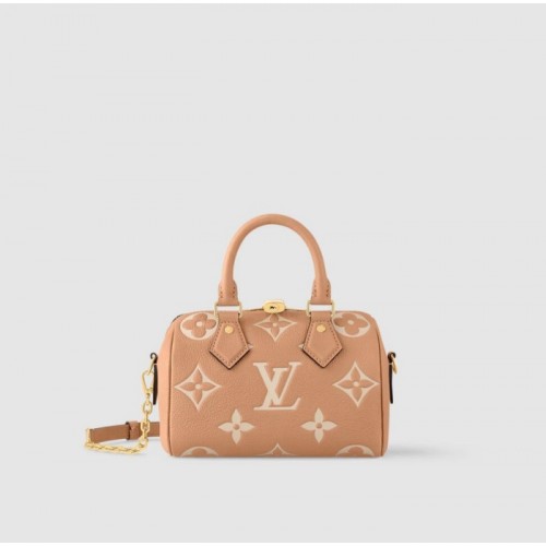 Louis Vuitton Bicolor Monogram Empreinte Leather Handbags Chain Bags and Clutches Speedy Bandoulière 20 M12713