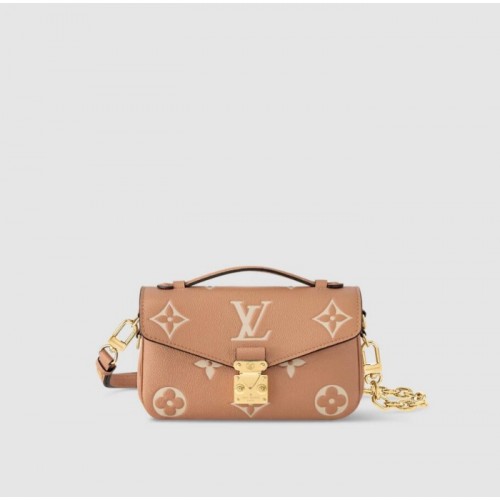 Louis Vuitton Bicolor Monogram Empreinte Leather Pochette Métis East West Handbag M12735