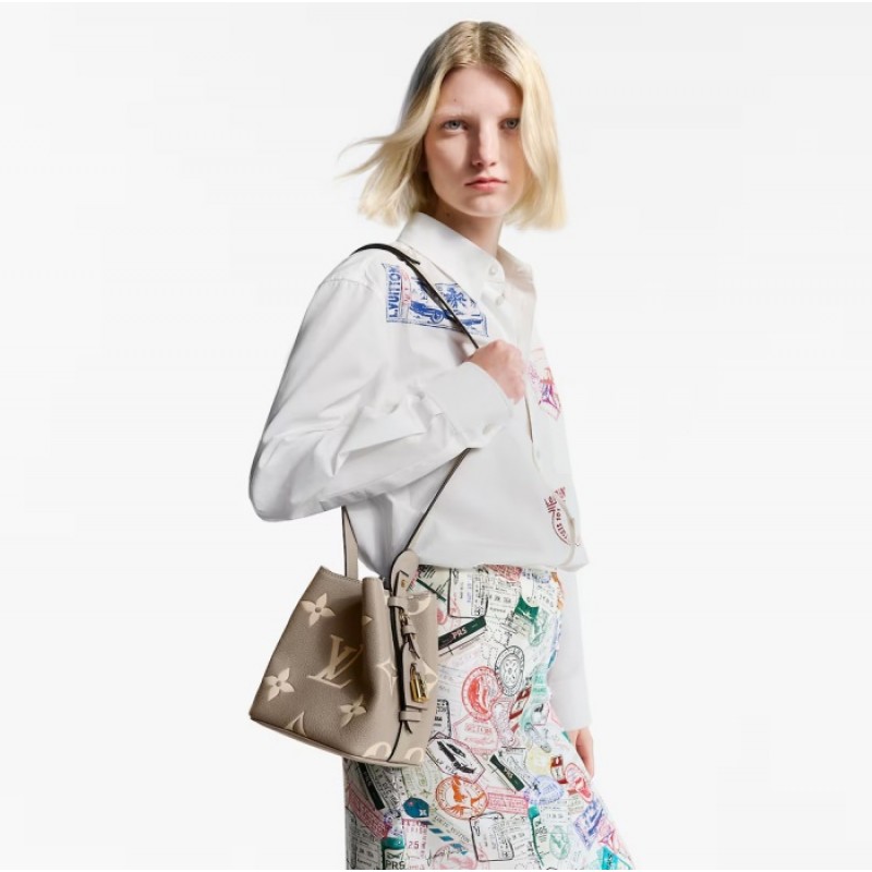 Louis Vuitton Bicolor Monogram Empreinte Leather All In BB Handbag M13045