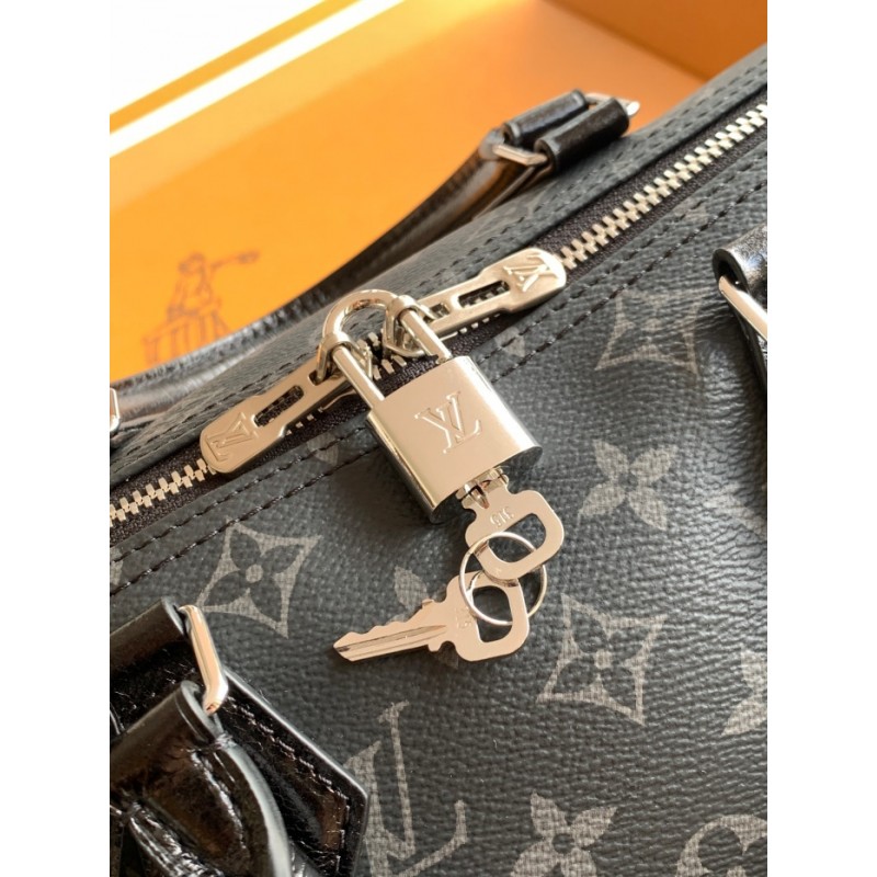 Louis vuitton Monogram Eclipse canvas Women Handbag Speedy Soft 30 M15102