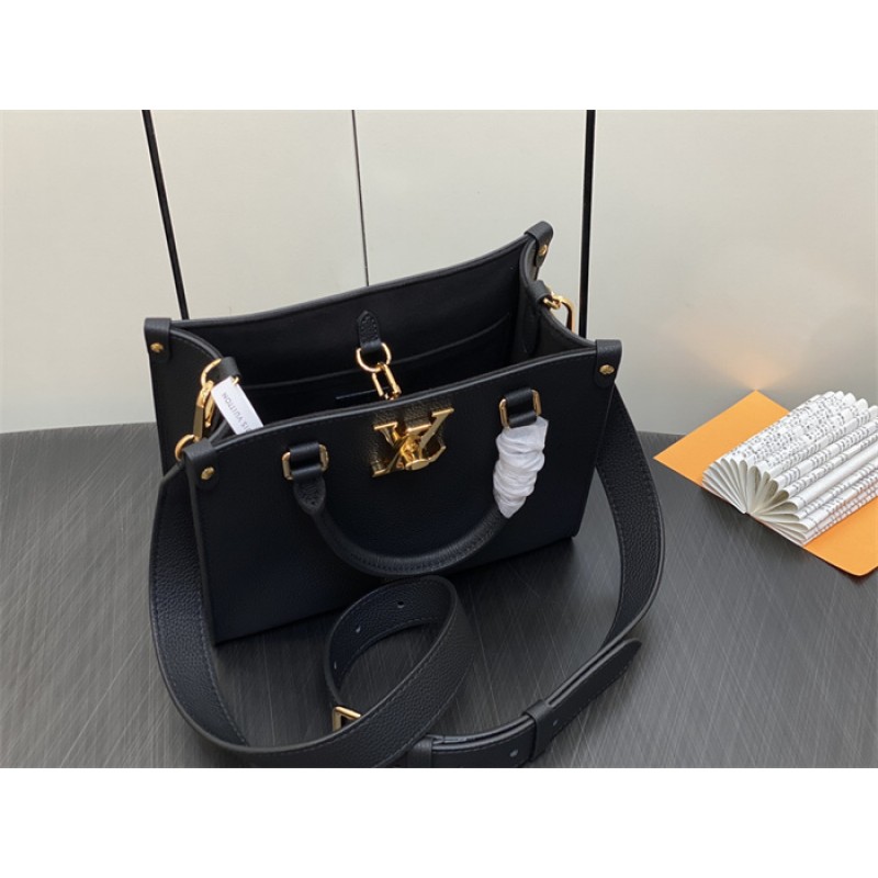 Louis Vuitton Grained calf leather Lock & Go Lockcme Handbag M22311