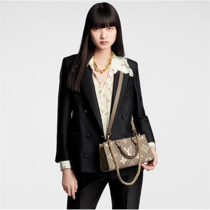 Louis Vuitton Monogram Empreinte Leather Tote OnTheGo East West M23641