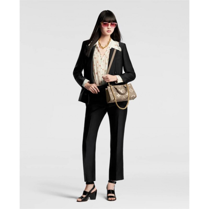 Louis Vuitton Monogram Empreinte Leather Tote OnTheGo East West M23641