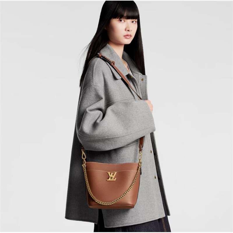 Louis Vuitton Grained calf leather Lock and Walk Lockme Handbag M24165