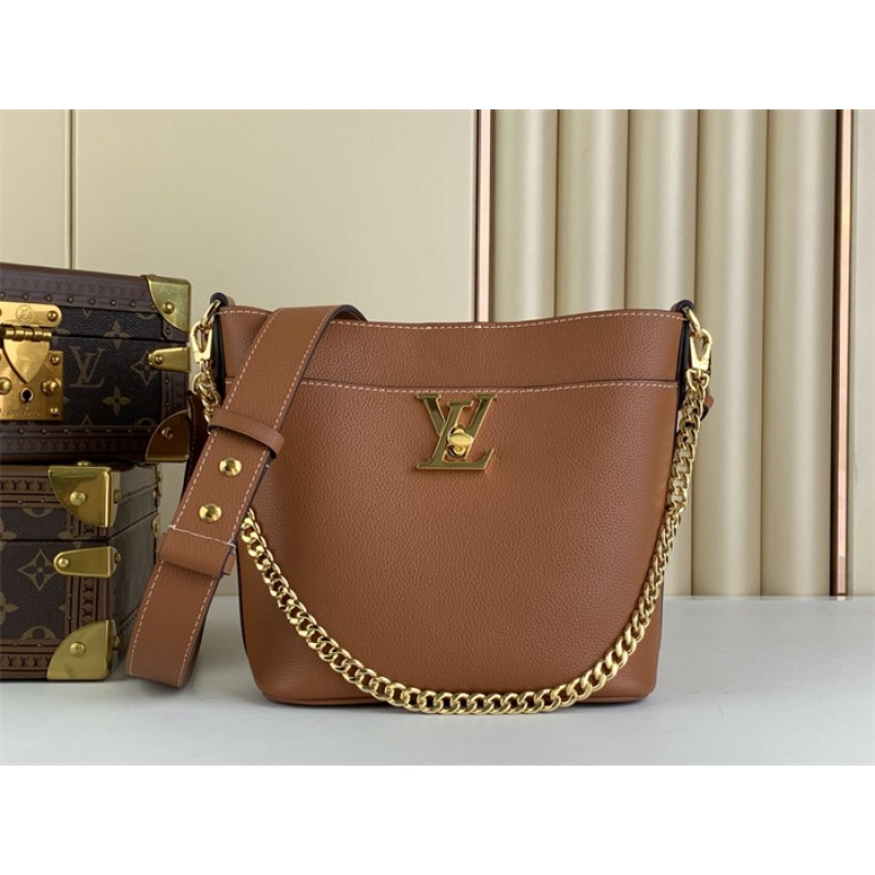 Louis Vuitton Grained calf leather Lock and Walk Lockme Handbag M24165