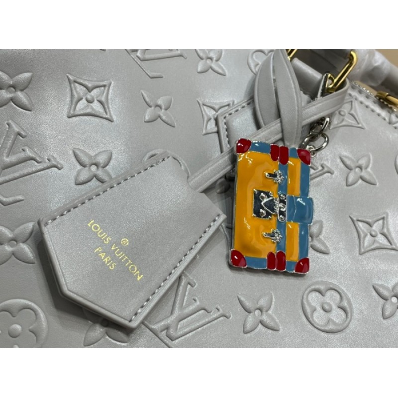 Louis vuitton Calfskin Leather Women Handbag Speedy Soft 30 M25670