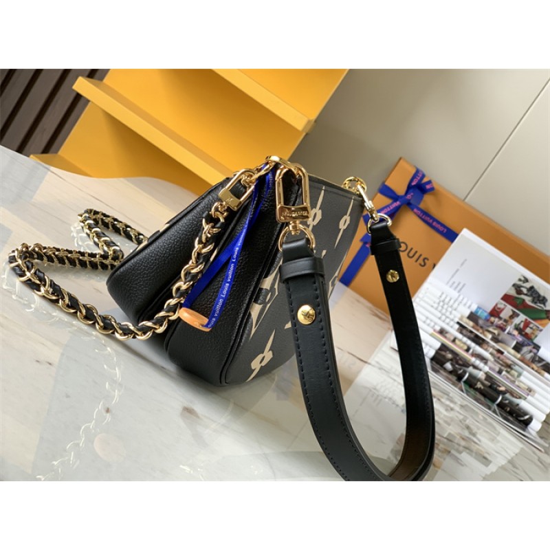 Louis Vuitton Multi Pochette Accessoires Bicolor Monogram Empreinte Leather Handbag M45777