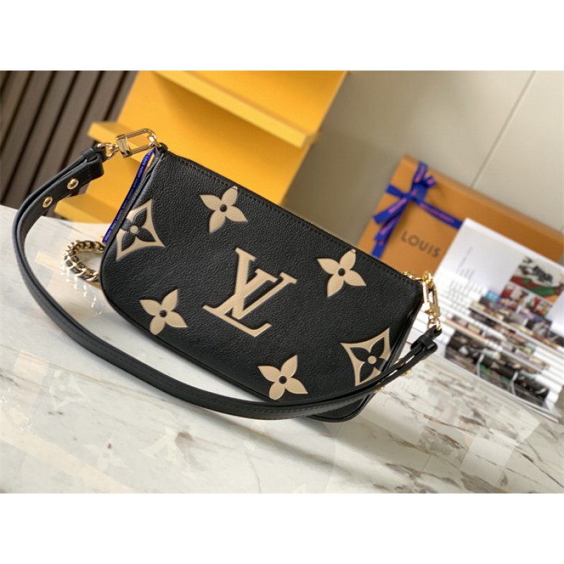Louis Vuitton Multi Pochette Accessoires Bicolor Monogram Empreinte Leather Handbag M45777