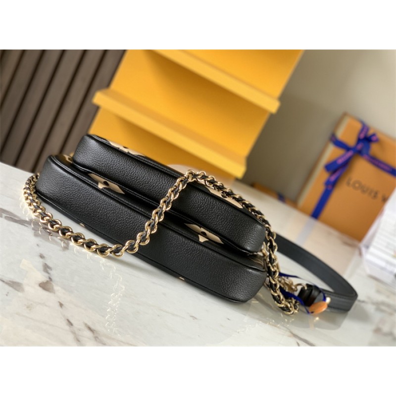 Louis Vuitton Multi Pochette Accessoires Bicolor Monogram Empreinte Leather Handbag M45777