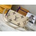 Louis Vuitton Multi Pochette Accessoires Bicolor Monogram Empreinte Leather Handbag M45777white