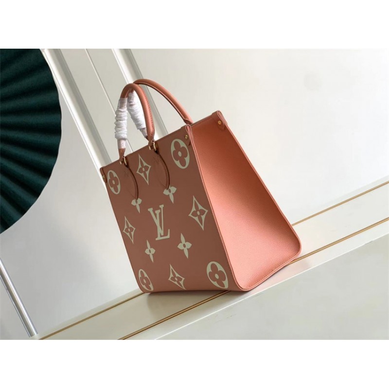 Louis Vuitton Onthego MM Bicolor Monogram Enpreinte leather M46286