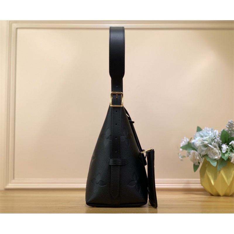 Louis Vuitton CarryAll PM bag in Monogram Empreinte leather Black M46288